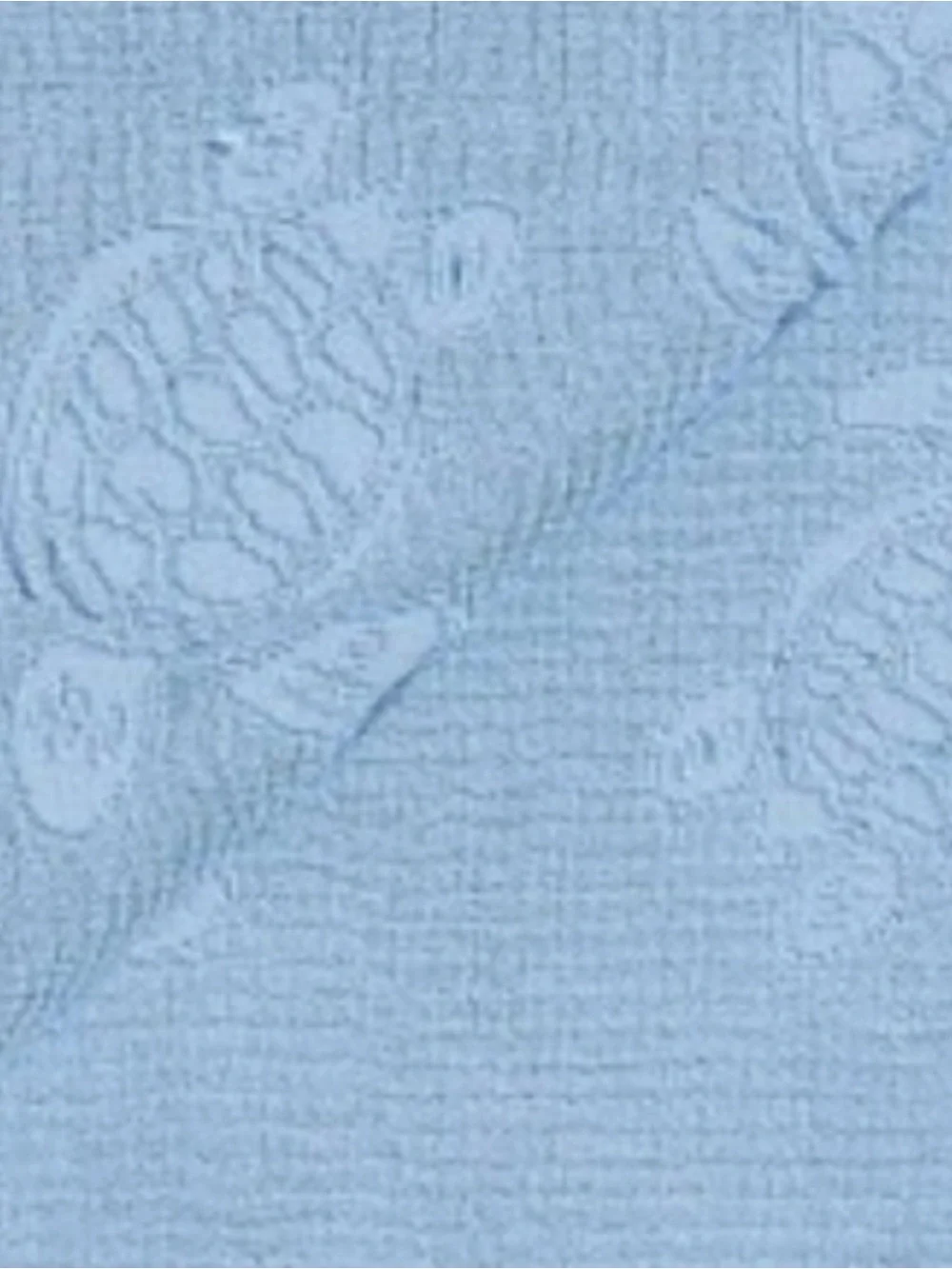 NEW VILEBREQUIN Light Blue Jacquard Turtle Cotton Towel
